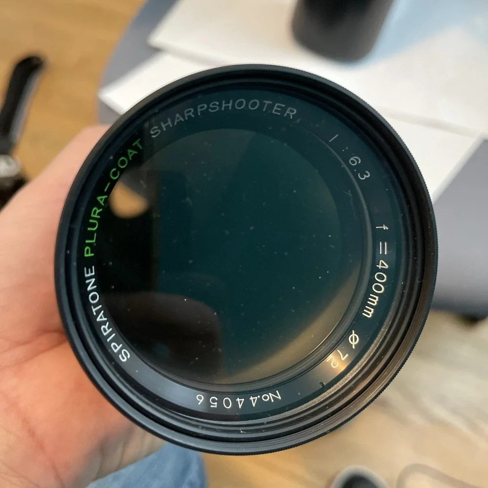 Spiratone Plura-Coat Camera Lens Sharpshooter-s I:6.3/F=400mm, Good Condition